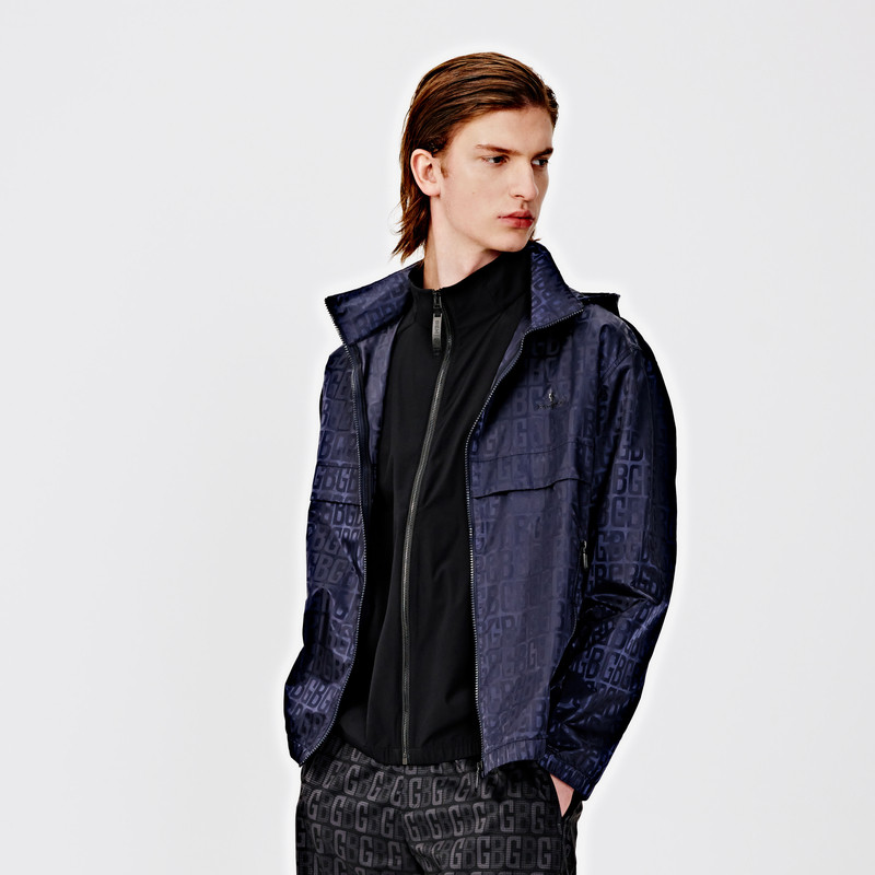 【功能性面料】比音勒芬春季男户外满印提花连帽夹克外套,淘宝优惠券,粉丝福利购,淘宝优惠卷