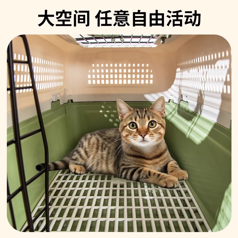 航空箱猫宠物猫咪狗猫笼外出便便箱笼子便携小型犬国航太空箱车载-图0