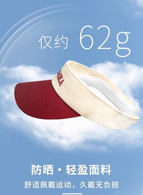 空顶遮阳防晒帽男款马尾网球帽