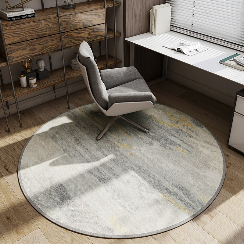 圆形地毯书房椅子垫静音防滑高级感地垫免洗耐脏家用新款现代脚垫,淘宝优惠券,粉丝福利购,淘宝优惠卷