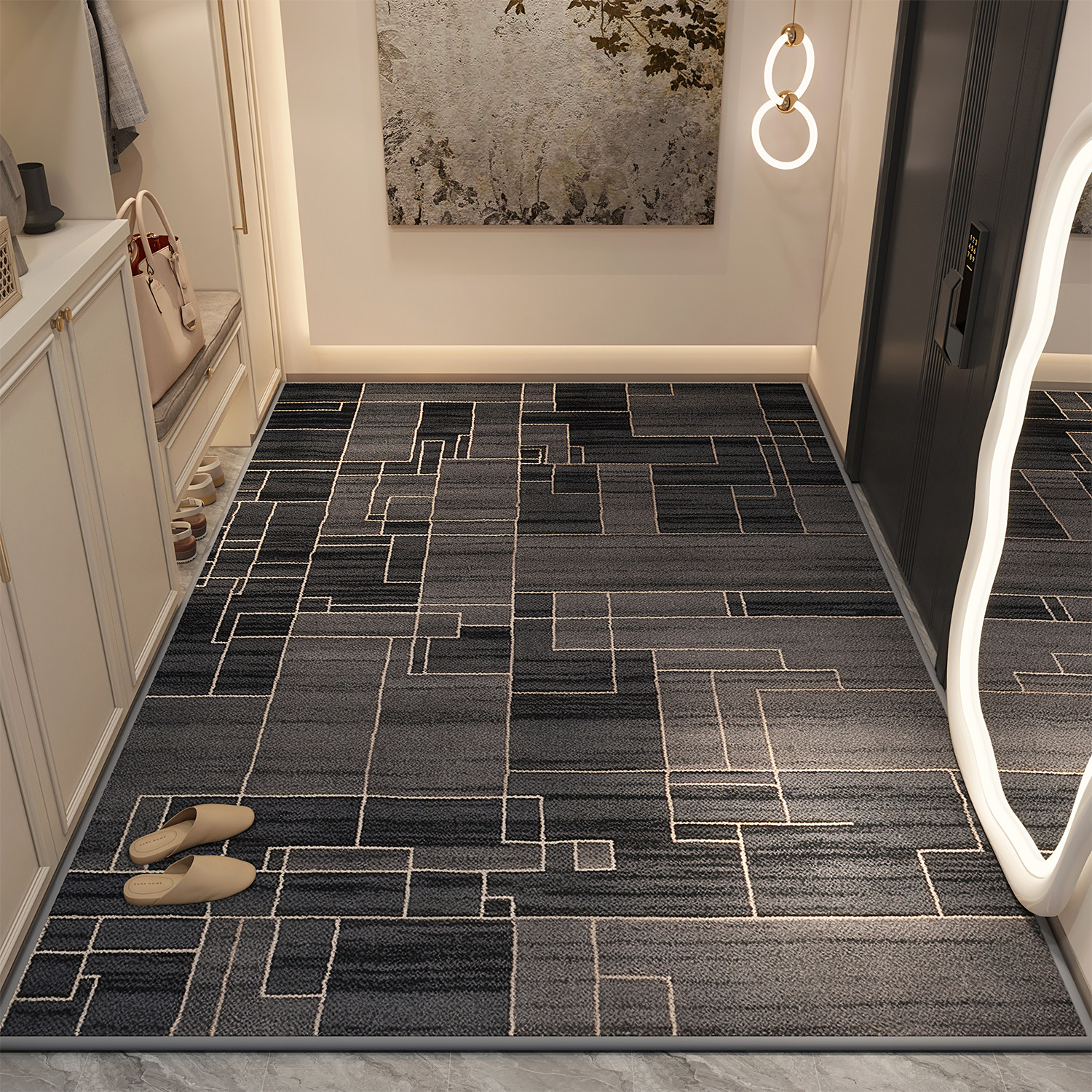 定制高端入户门地垫门垫轻奢现代进门玄关脚垫门口家用地毯可裁剪,淘宝优惠券,粉丝福利购,淘宝优惠卷