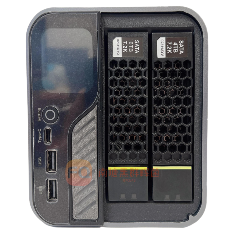 Customized NAS aluminum alloy chassis 2 disks 3.5 inches