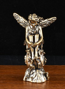 高5cm纯铜小天使摆件雕像欧洲风