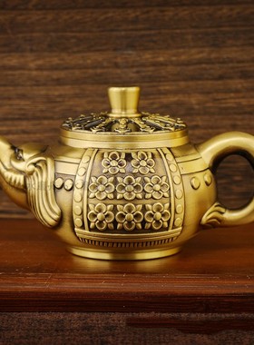 7件套全铜复古风茶壶居家摆件