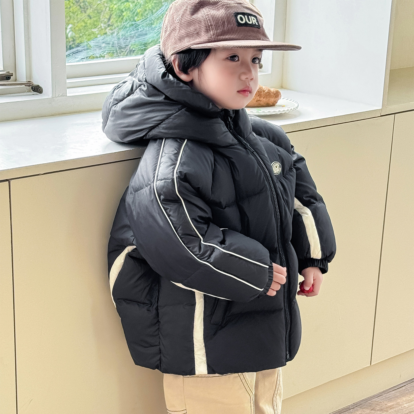 宝宝羽绒服男童2025冬季新款宽松中小童装羽绒服儿童外套加厚4910