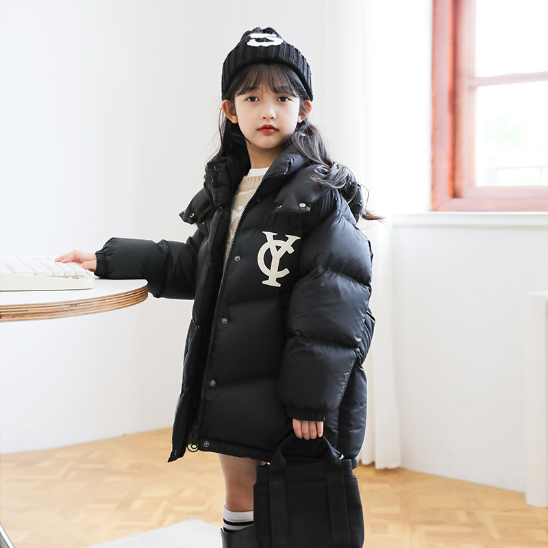 女童羽绒服中长款加厚2024冬季新款亲子装儿童羽绒服母女装23177 - 图2