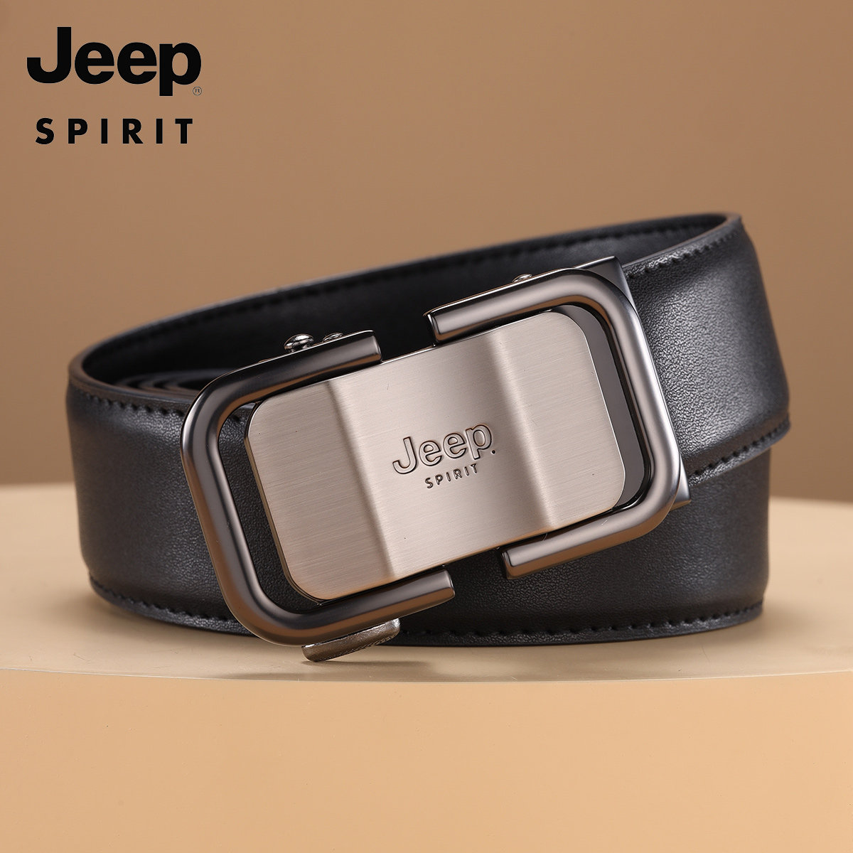 jeep正品真皮男士自动扣休闲男腰带 JEEPSPIRIT汇玺悦腰带/皮带/腰链