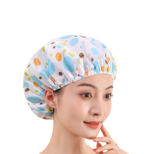 浴帽防水新款洗澡洗浴帽女化妆厨房油烟防尘头套成人加厚头罩