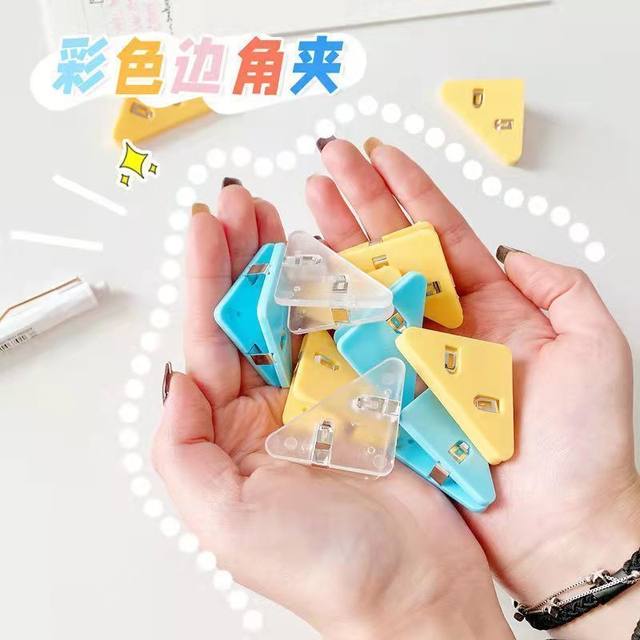 Simple Japanese corner clip matte transparent clip