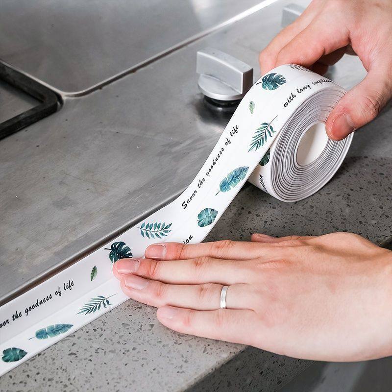 美缝贴防水防霉厨房水槽洗碗灶台封边挡水条卫生间马桶边缘缝隙贴,淘宝优惠券,粉丝福利购,淘宝优惠卷