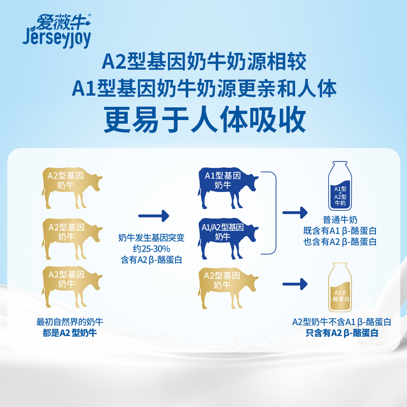 爱薇牛澳洲进口生牛乳高钙高蛋白全脂奶粉A2酪蛋白草饲深蓝胖牛奶