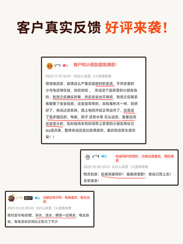 乌龟缸别墅造景过滤器家用大型水陆两用鳄龟专用乌龟饲养缸生态缸 - 图3