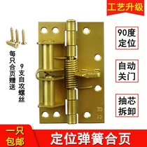 (manufacturer direct sales) automatic door closing spring hinge wooden door invisible home hinge behind closed door with own buffer