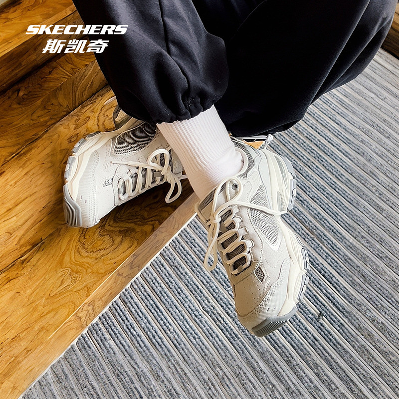 斯凯奇官方outlets户外徒步耐磨缓震厚底增高透气运动休闲女鞋