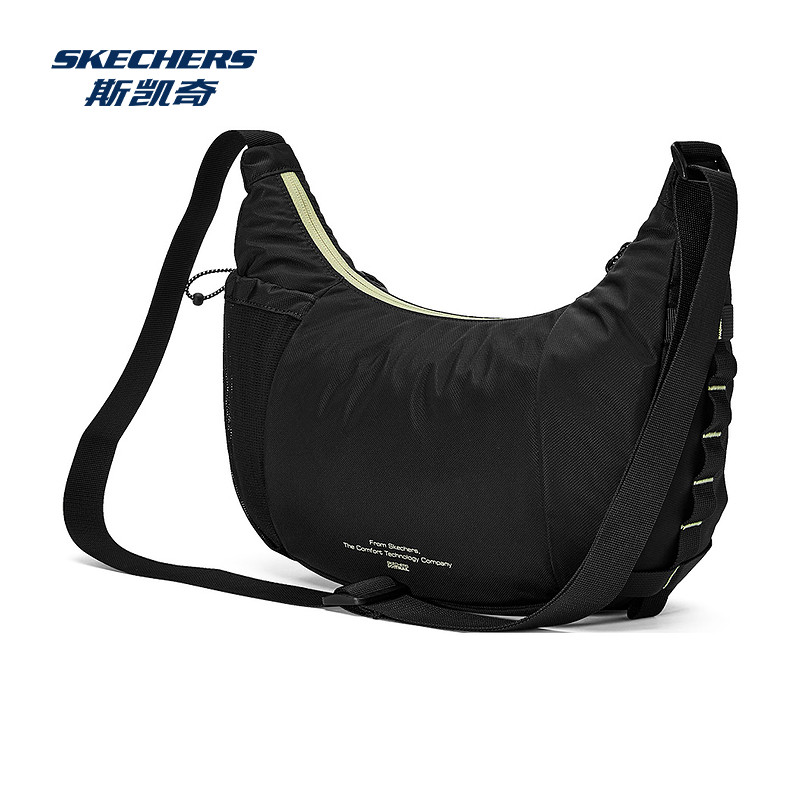 户外系列单肩斜挎包 流行月亮包型 防泼水面料 经典户外网布插袋,淘宝优惠券,粉丝福利购,淘宝优惠卷