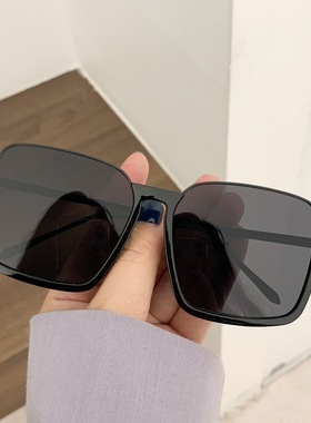 2022新款女高级感太阳眼镜潮流网红下半框墨镜显脸小有色橙防蓝光