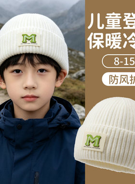 男童冬季防风保暖护耳针织帽