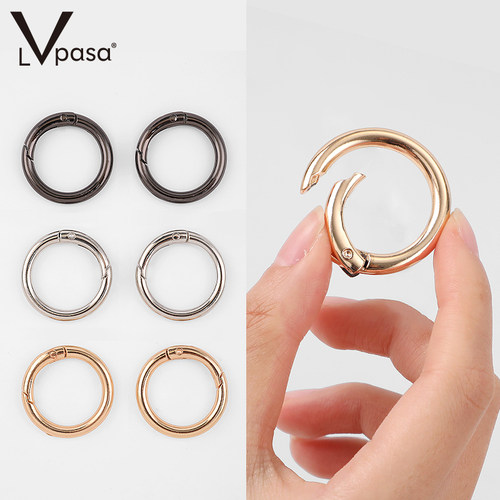 2个 包包箱包配件五金扣维修金属圆包包挂钩钥匙圈开口环扣弹簧圈 - 图0