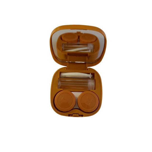 Beauty contact lens storage box black coal ball cute portable