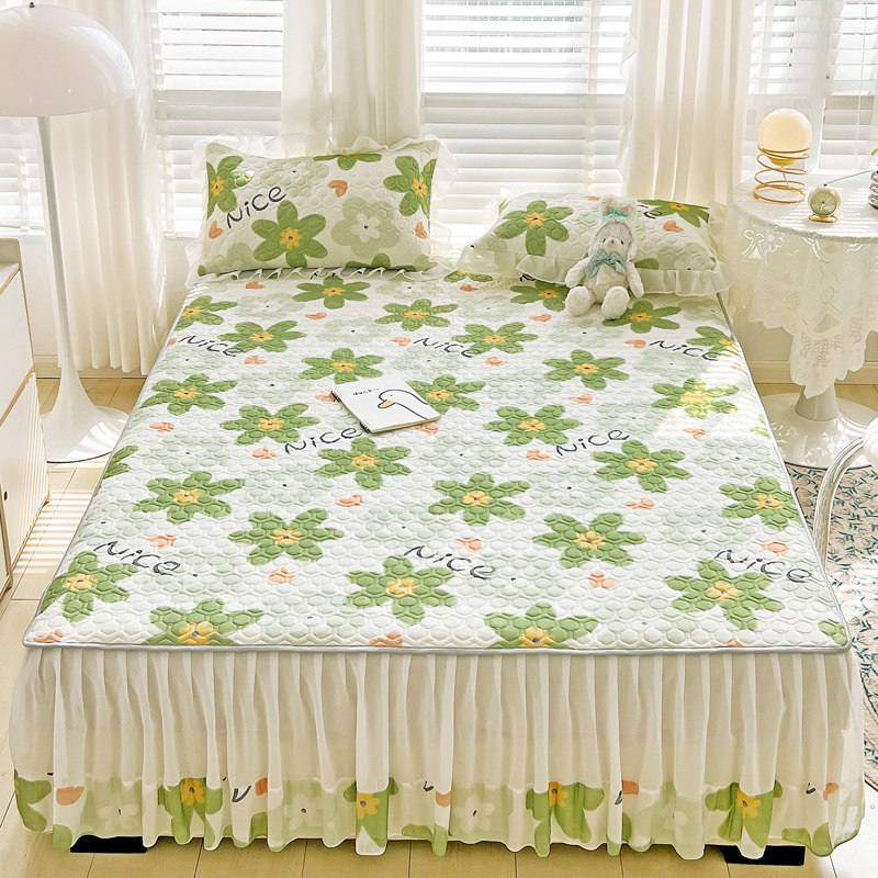 订做定制蕾丝花边床裙乳胶凉席冰丝席榻榻米大炕空调席子100*135,淘宝优惠券,粉丝福利购,淘宝优惠卷