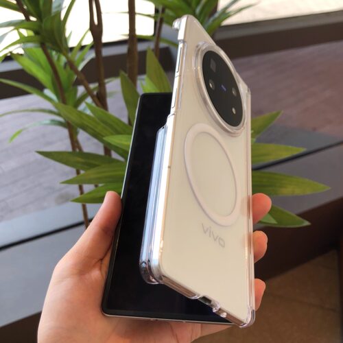 适用于vivoxfold6手机壳新款磁吸透明超薄防摔vivo双中轴双屏全包边保护背磁xfold5商务简约xfold3高端时尚 - 图1