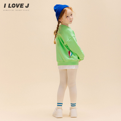 ILOVEJ女童春季白色打底裤