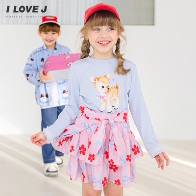ILOVEJ童装可爱小鹿女宝宝上衣T