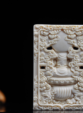 93文殊菩萨兔鹿角雕刻轻奢小众项链男高级感毛衣项链女生百搭吊坠