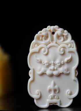 59号鹿角雕刻轻奢小众项链男高级感毛衣项链女生新款潮绳百搭吊坠