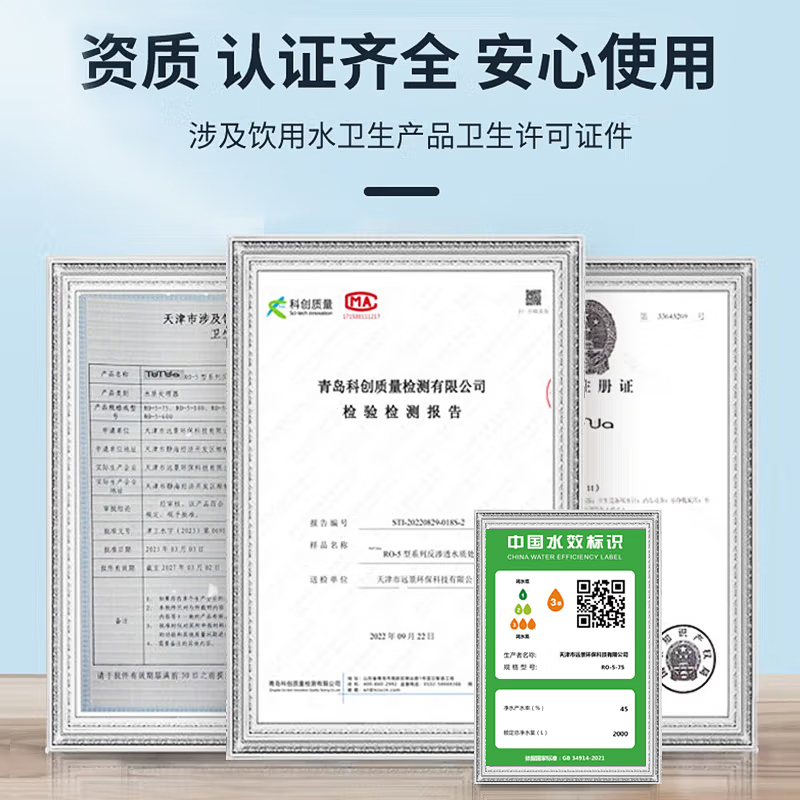 远大净水器直饮家用RO反渗透纯水机厨房自来水储水桶厨下通用滤芯