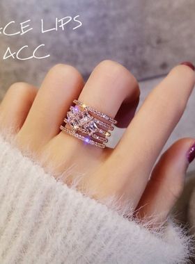 开口玫瑰金开口戒指其他冷淡风女