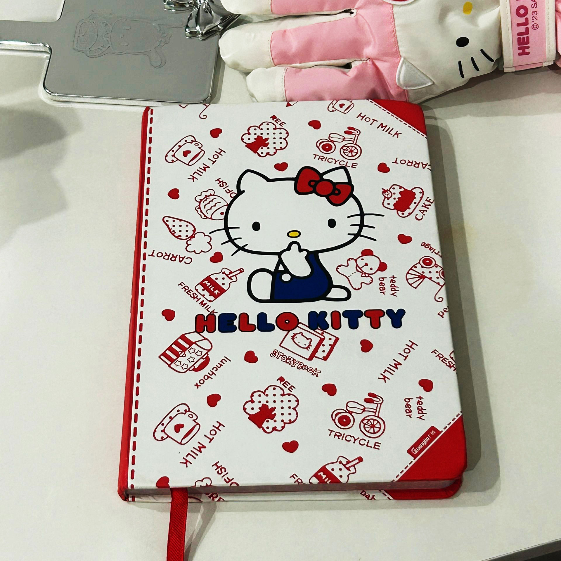 HelloKitty彩页笔记本少女心学生高颜值卡通可爱硬壳KT猫手账本-图2