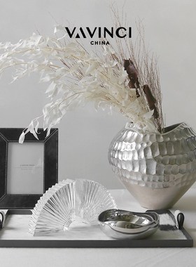 速发新品摆式轻奢高档艺术花器银件金属欧色样板房酒店装饰品组合