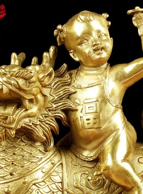 速发饰麒麟摆摆件一对麒麟家居铜品子件