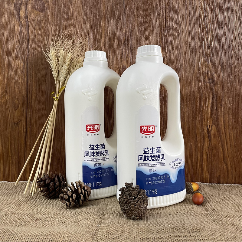 光明益生菌原味风味发酵乳酸奶1.1kg*2桶泡麦片拌水果捞酸奶,淘宝优惠券,粉丝福利购,淘宝优惠卷