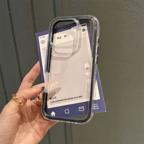 ins高颜值透色适用苹果15promax手机壳iPhone16新款13炫彩三合一12华为P70荣耀400vivoS30小米14红米K80oppo - 图3