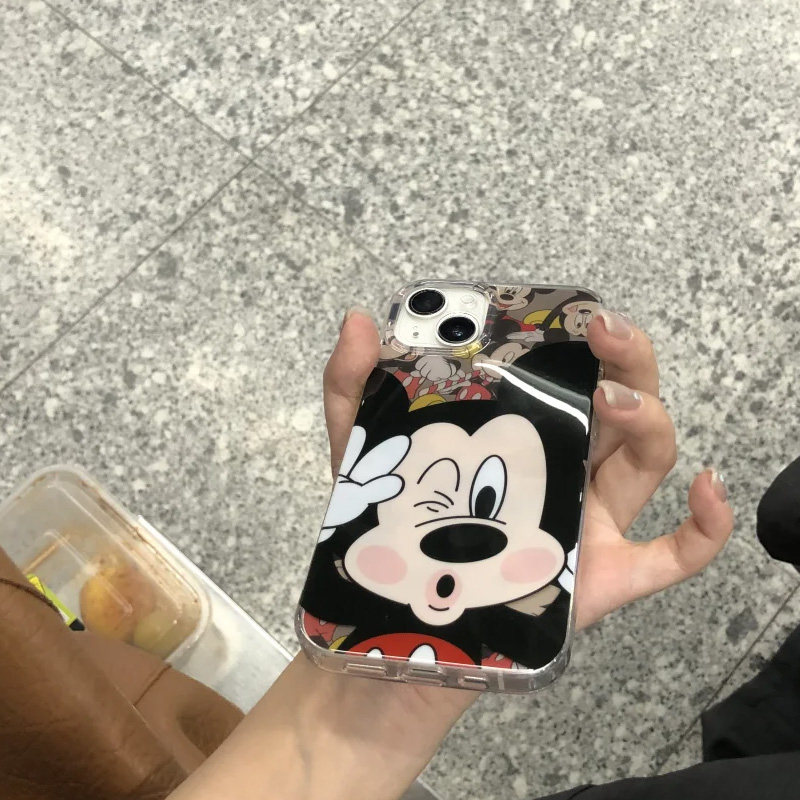 贴贴脸米奇手机壳适用苹果16米老鼠iphone15华为mate60Pro小米14/13红米k80女12趣味11个p性vivox200荣耀OPPO