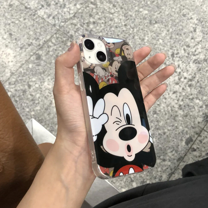 贴贴脸米奇手机壳适用苹果16米老鼠iphone15华为mate60Pro小米14/13红米k80女12趣味11个p性vivox200荣耀OPPO