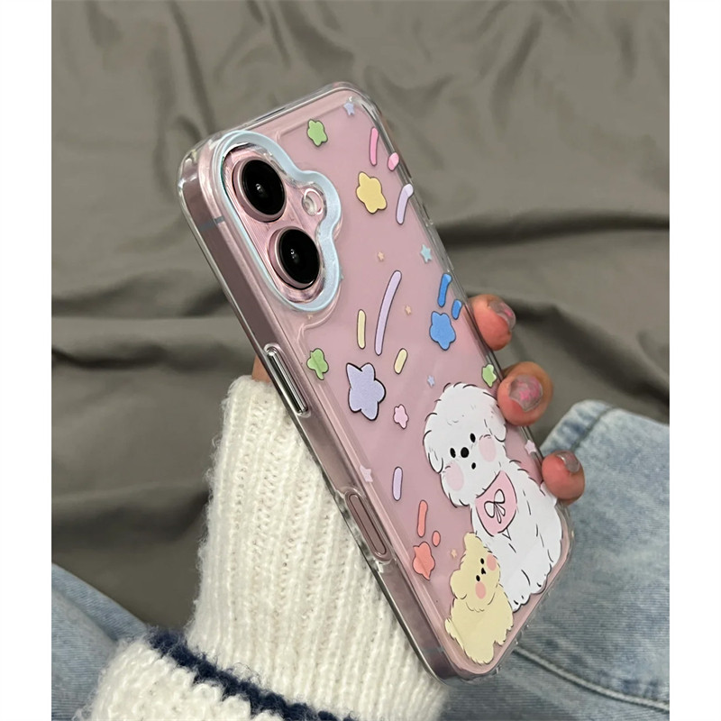 可爱看流星小狗手机壳iPhone16promax适用苹果15简约13可爱12硅胶11小众不撞款华为mate60荣耀oppo太空壳vivo