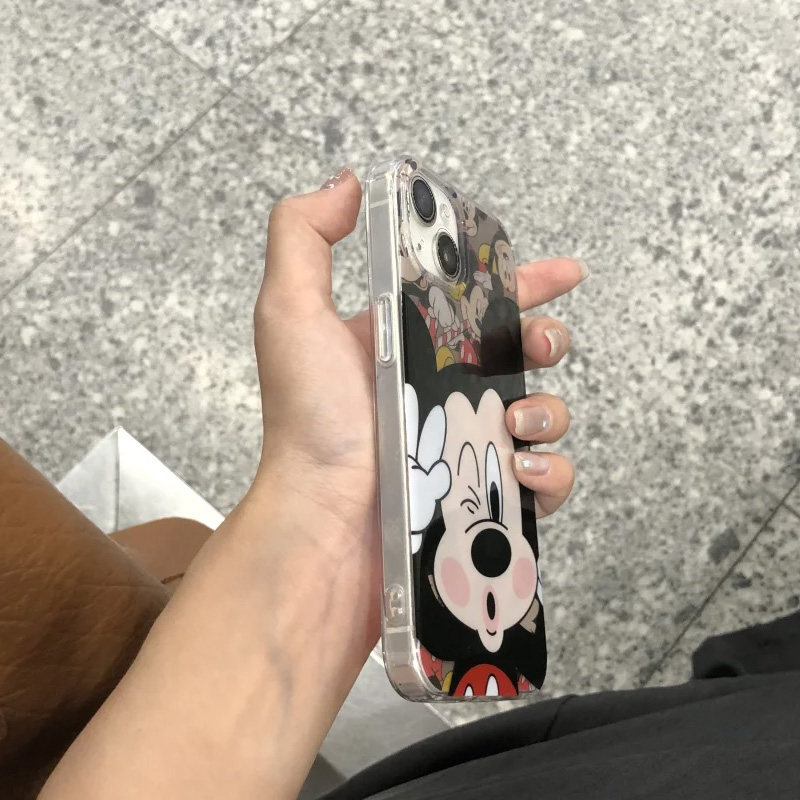 贴贴脸米奇手机壳适用苹果16米老鼠iphone15华为mate60Pro小米14/13红米k80女12趣味11个p性vivox200荣耀OPPO