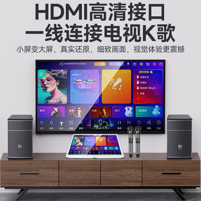 Landscape integrated home karaoke set