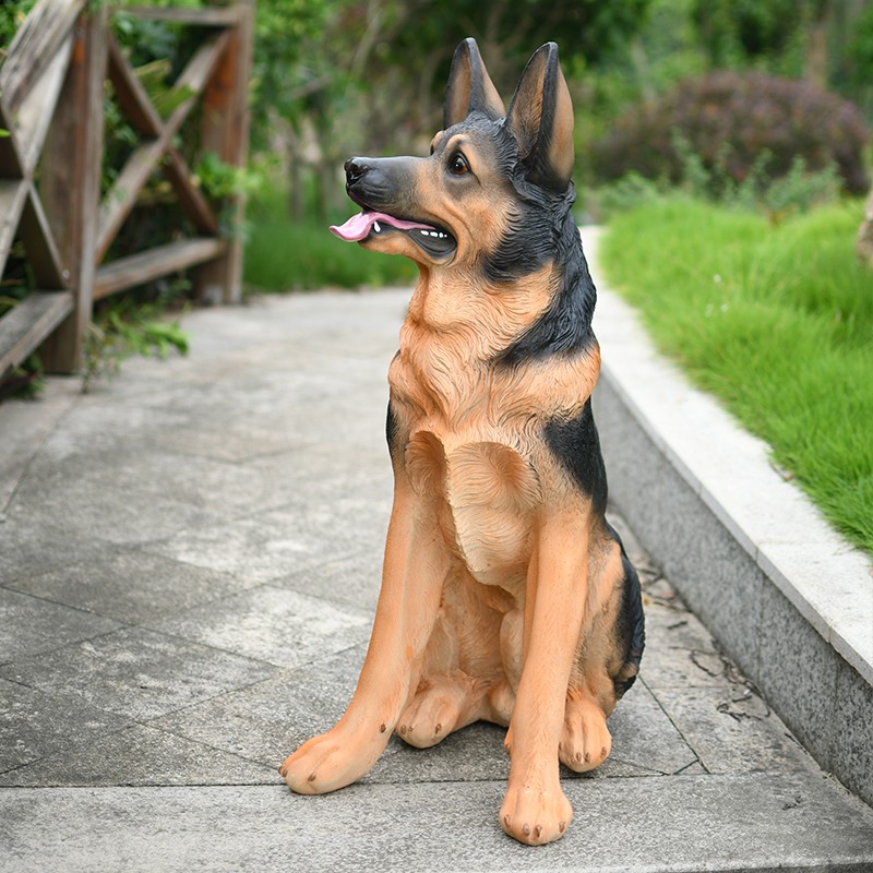 狗摆件仿真德牧入户外看门狗模型大狼狗雕塑客厅庭院创意装饰工艺,淘宝优惠券,粉丝福利购,淘宝优惠卷