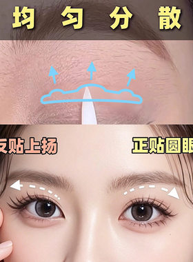 三维力撑双眼皮贴隐形自然无痕3D立体支撑力强持久稳固定型美目贴