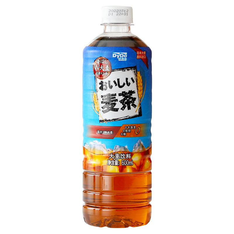 达亦多dydo大麦茶日本风味红茶饮料麦香清淡无糖0卡0脂600ml/瓶装