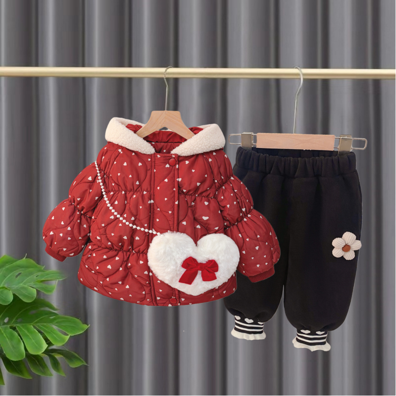 女童冬季套装2025新款婴儿童加厚棉服冬装衣服宝宝加绒棉衣两件套,淘宝优惠券,粉丝福利购,淘宝优惠卷