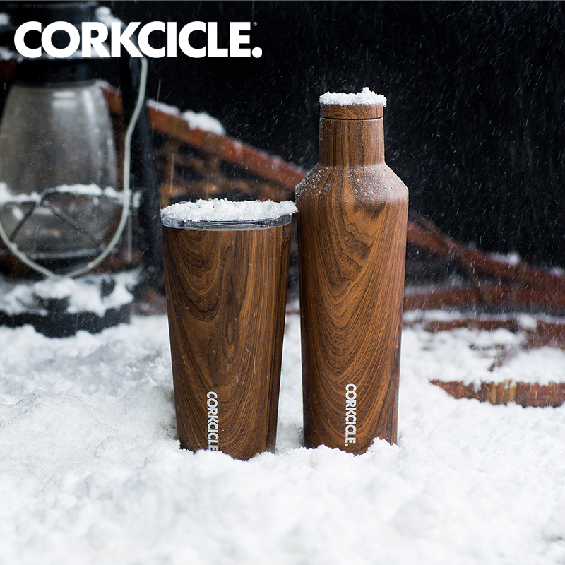 CORKCICLE保温杯木纹经典办公室保温咖啡杯带盖大容量高颜值保冷