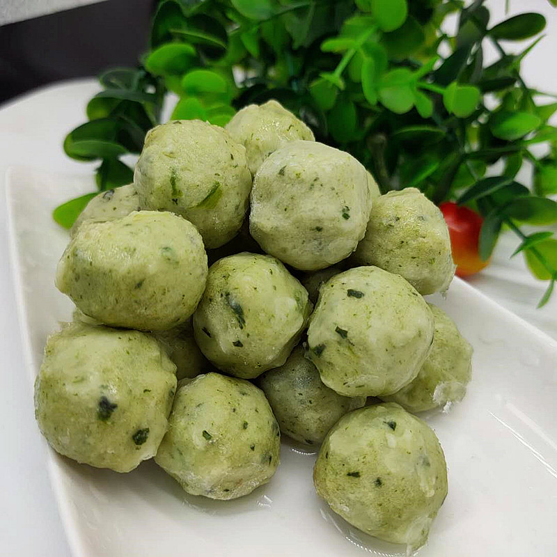 菠菜鸡肉小丸子清真轻食5斤火锅圆子麻辣烫关东煮冒菜串串香食材