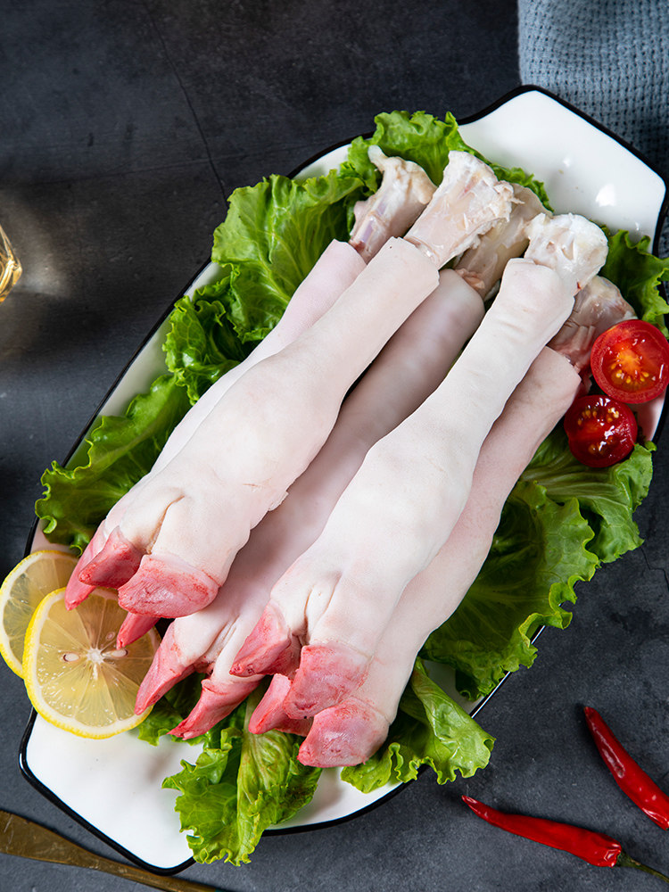 羊蹄新鲜冷冻4斤商用约8个羊血羊头整只生爪子羊肉蹄子鲜羊脚蹄