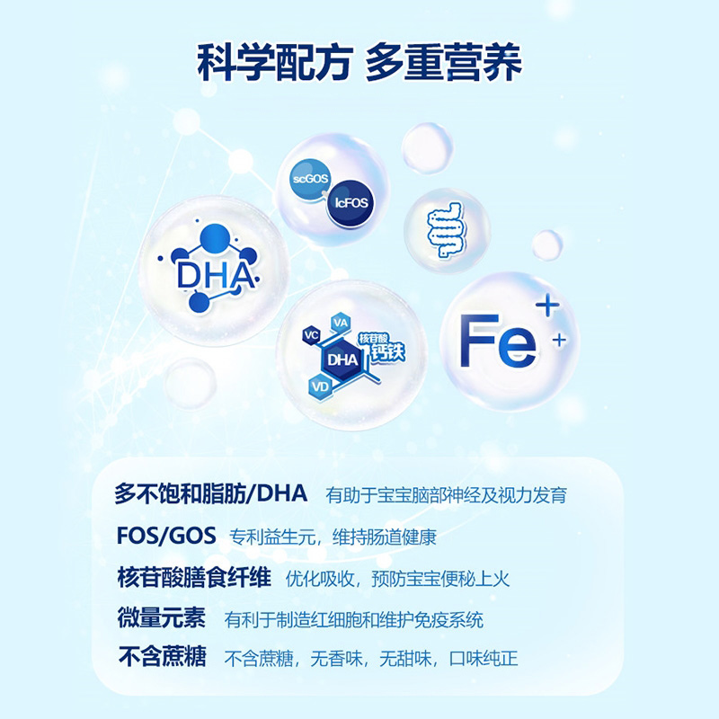 荷兰诺优能牛栏深度水解Pepti2段DHA婴幼儿蛋白配方奶粉800g/罐
