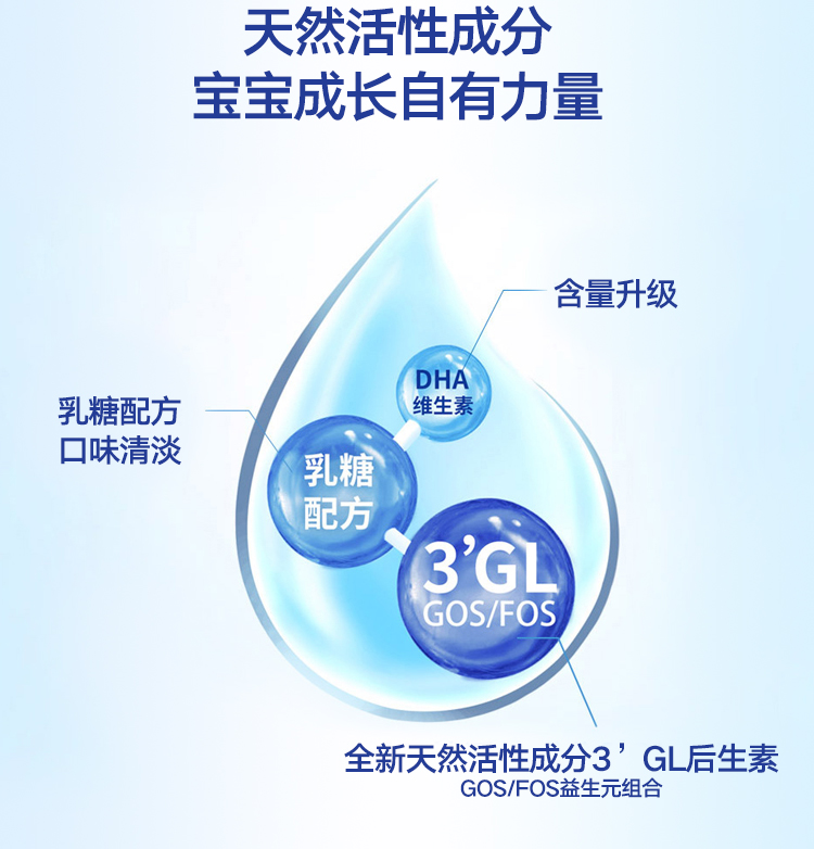 荷兰牛栏2段6-12个月宝宝奶粉婴幼儿配方奶粉800g*3罐装进口原装
